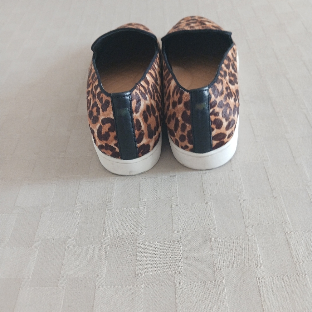 Birdies The Swift Leopard Print Calf Hair Slip On Sneakers - Picture 13 of 14